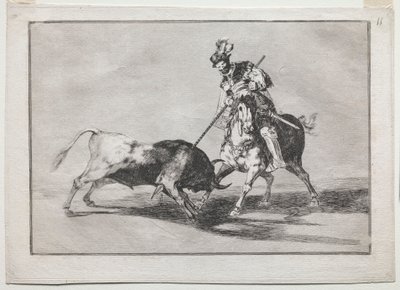 Der Cid Campeador spießt einen weiteren Stier auf von Francisco de Goya