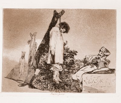 Die Schrecken des Krieges: Es gibt keine Hoffnung (Radierung nach der vorbereitenden Zeichnung) von Francisco de Goya