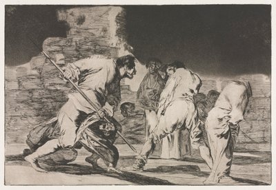 Die Sprichwörter: Die Torheit des Zorns, 1864 von Francisco de Goya