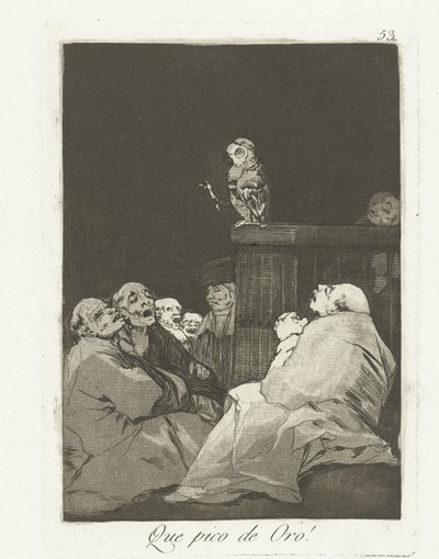 Was für ein goldener Schnabel! (Los Caprichos) von Francisco de Goya