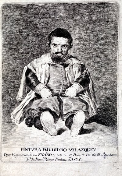 Der Zwerg, Sebastián de Morra, am Hof von Felipe IV von Francisco de Goya