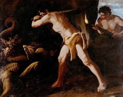 Faticas des Herkules für Buen Retiro: Tötung der Lernaischen Hydra von Francisco de Zurbaran
