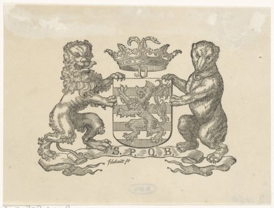 Vignette mit dem Wappen der Stadt Bern von Franciscus Johannes de Hondt