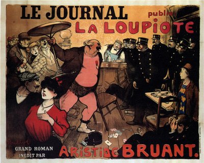 Le Journal publie La Loupiote, Großer Roman von Aristide Bruant, 1908 von Francisque Poulbot