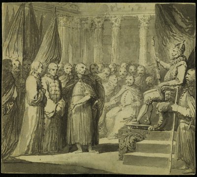 Zar Wassili IV Iwanowitsch Schuiski vor König Sigismund III. Wasa von Franciszek Smuglewicz