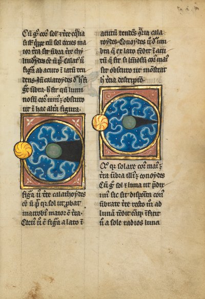 Zwei Diagramme mit Sonne und Mond von Franco Flemish School