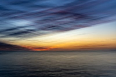 Ätherischer Ozean-Sonnenuntergang von Franco Tessarolo