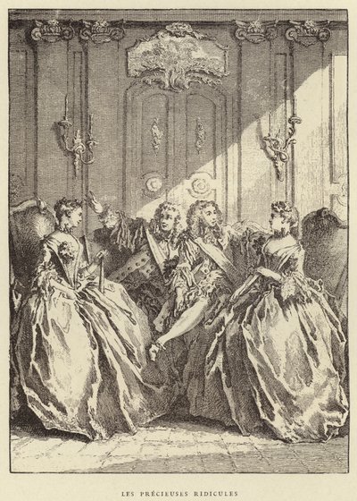 Die lächerlichen Preziösen (Stich) von Francois (after) Boucher