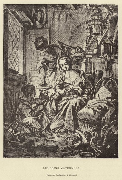 Die mütterliche Fürsorge von Francois (after) Boucher