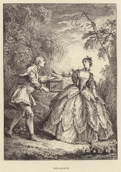 Melicerte (Gravur) von Francois (after) Boucher