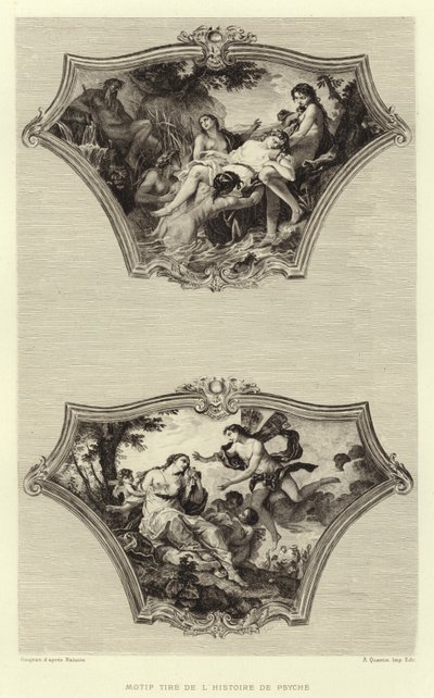 Motiv aus der Geschichte von Psyche (Stich) von Francois (after) Boucher