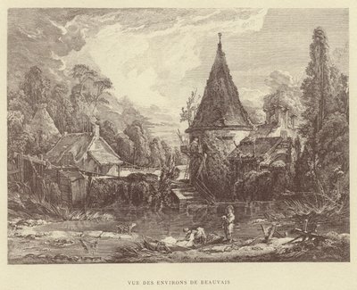 Ansicht der Umgebung von Beauvais (Gravur) von Francois (after) Boucher