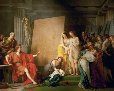 Zeuxis wählt die schönsten Mädchen von Crotone als seine Modelle von François André Vincent