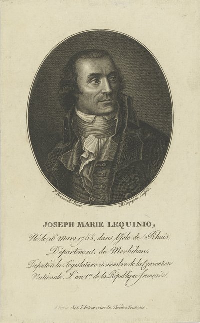 Porträt von Marie Joseph Lequinio 1755-1814, 1795-1799 von Francois Bonneville