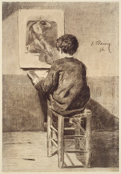 Skizzierender Junge von François Bonvin