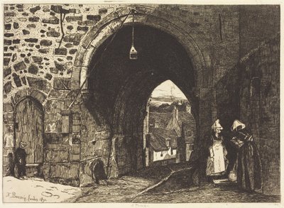 Das Tor von St. Malo in Dinan von François Bonvin