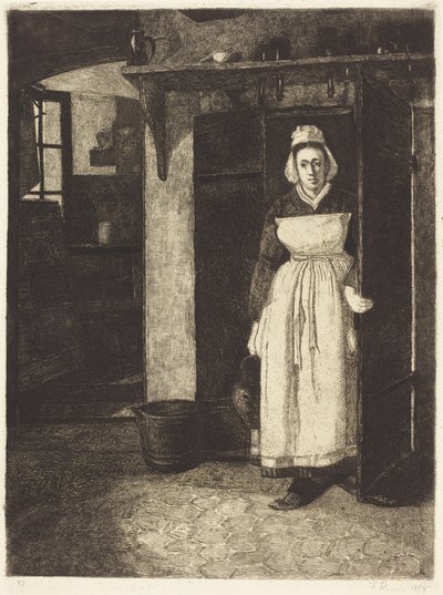 Die Kellertür (Der Kellerausgang) von François Bonvin