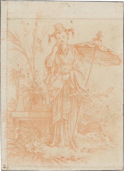 Chinoiserie (Die Herrin des Gartens) von François Boucher