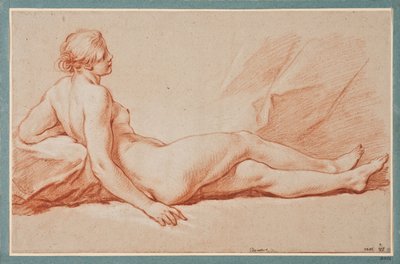 Halbliegendes weibliches Modell von François Boucher