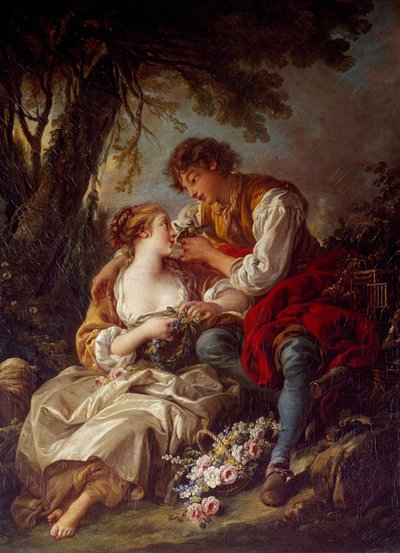 Der Käfig, Gemälde von Francois Boucher von François Boucher