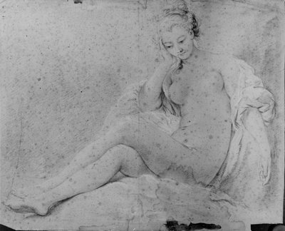 Sitzende nackte Frau von François Boucher