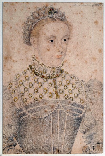 Porträt von Marie Stuart jung (1542-1587), Königin von Frankreich und Schottland. Bleistiftzeichnung von Francois Clouet (1515-1572). 16. Jahrhundert. Chantilly, Musée Condé von François Clouet