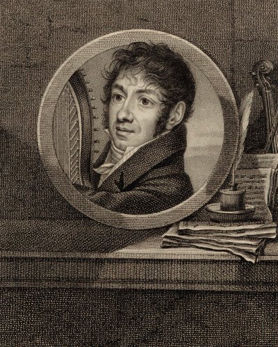 Porträt des Harfenisten und Komponisten Jean-Aimé Vernier 1769-1840 von Francois Dumont