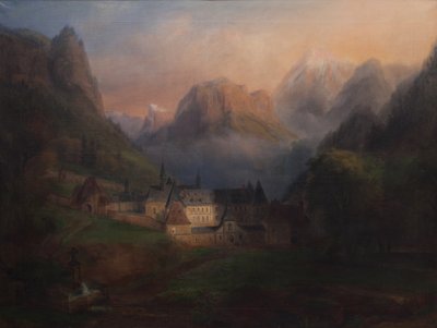 Gesamtansicht des Grande Chartreuse Klosters 1870 von Francois Edme Ricois
