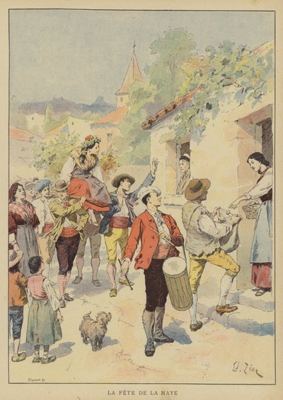 Das Fest der Maye von Francois Edouard after Zier