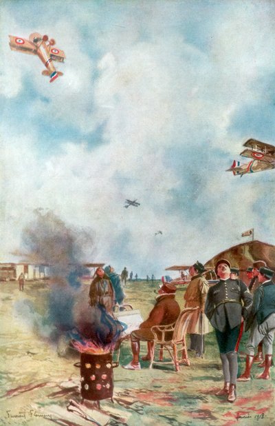 Eine Inversion etwas nah am Boden, 1918, 1926 von Francois Flameng