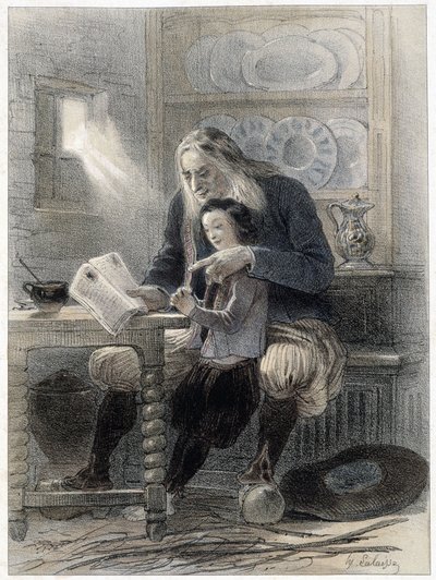 Der Mann von Briec (Finistère) - in „Galerie armoricaine“ von Lalaisse und Benoit von Francois Hippolyte Lalaisse