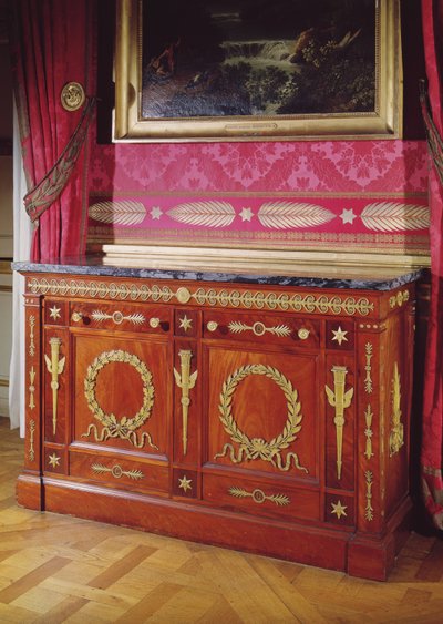 Kommode im Ersten Empire-Stil, 1804-15 (Akazie, Marmor und vergoldete Bronze) von Francois Honore Georges Jacob Desmalter