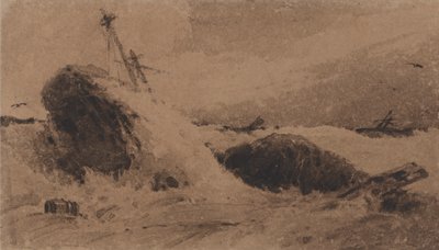 Schiffbruch in stürmischer See von Francois Louis Thomas Francia