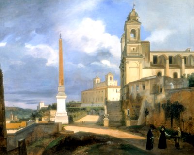 Die Dreifaltigkeit der Berge und die Villa der Medici, Rom, 1808 von Francois Marius Granet