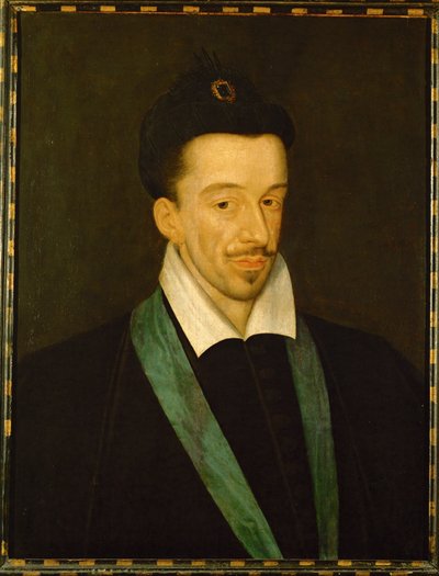 Heinrich III., König von Frankreich, mit dem blauen Band des Ordens des Heiligen Geistes von François Quesnel