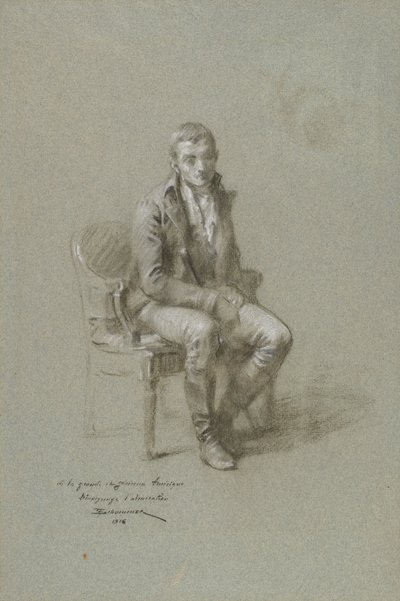 Sitzende männliche Figur von Francois Schommer