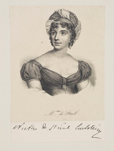 Porträt von Madame de Staël von Francois Seraphin Delpech