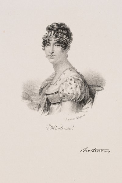 Porträt von Königin Hortense Eugénie Cécile de Beauharnais von Francois Seraphin Delpech