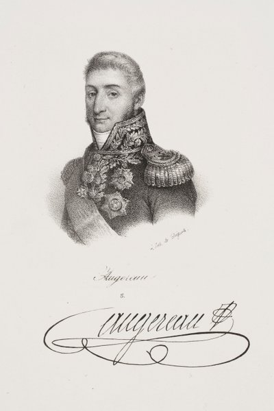 Porträt von Marschall Charles Pierre François Augereau von Francois Seraphin Delpech