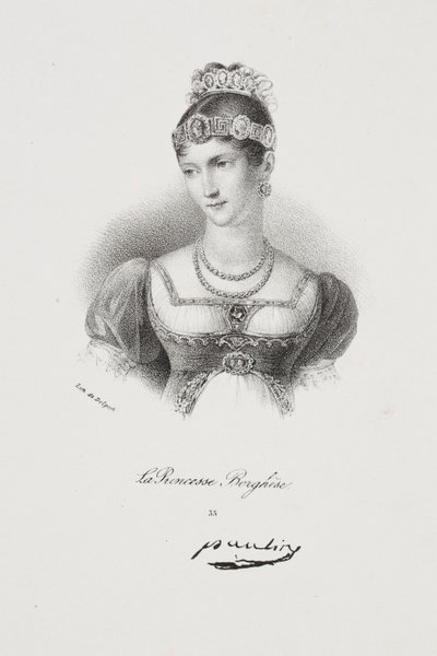 Porträt von Prinzessin Pauline Borghese (Marie Paulette Bonaparte) von Francois Seraphin Delpech