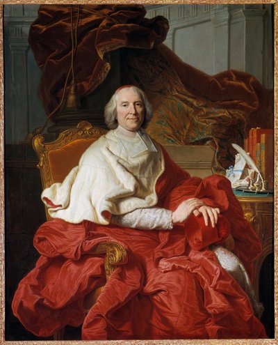 Porträt von Andre Hercule (1653-1743), Kardinal von Fleury, Prälat und Politiker von Francois Stiemart