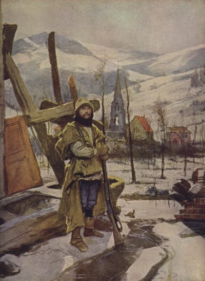 Wache im Elsass von Francois after Flameng