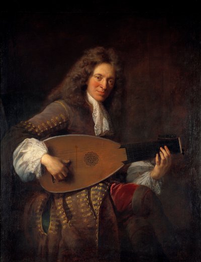 Porträt von Charles Mouton (1626-1710) Lautenist von Francois de Troy