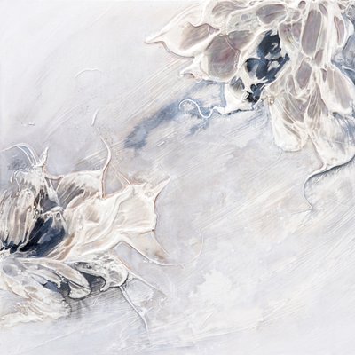 Abstrakte Weiße Blüten von Françoise Wattré