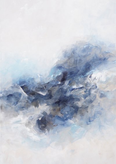 Blauer Abstrakter Fluss von Françoise Wattré