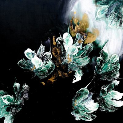 Elegante Goldene Blumen von Françoise Wattré