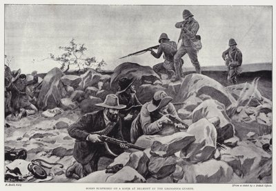 Buren von den Grenadier Guards auf einem Hügel bei Belmont überrascht (Lithografie) von Frank (after) Dadd
