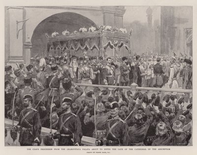 Der Zug des Zaren von der Granovitaya Palata zum Tor der Mariä-Entschlafens-Kathedrale von Frank (after) Dadd
