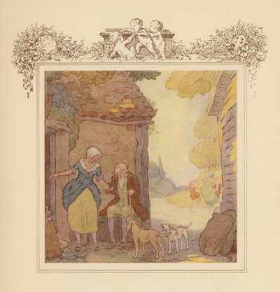 Illustration für Grays Elegie (Farblithografie) von Frank Adams