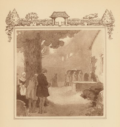 Illustration für Grays Elegie (Farblithografie) von Frank Adams